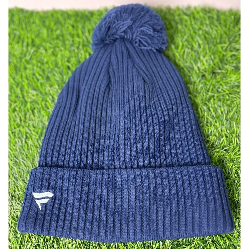 New Fanatics Seattle Kraken NHL Blue Logo Game Cuffed Pom Knit Beanie Hat - Picture 2 of 5